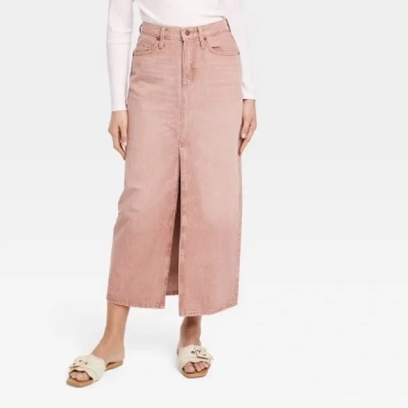 Women's Denim Maxi Skirt - Universal Thread - Picture 1 of 4